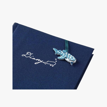 1 Year Diary with Whale Shark Embroidery Bookmark - Midori MD