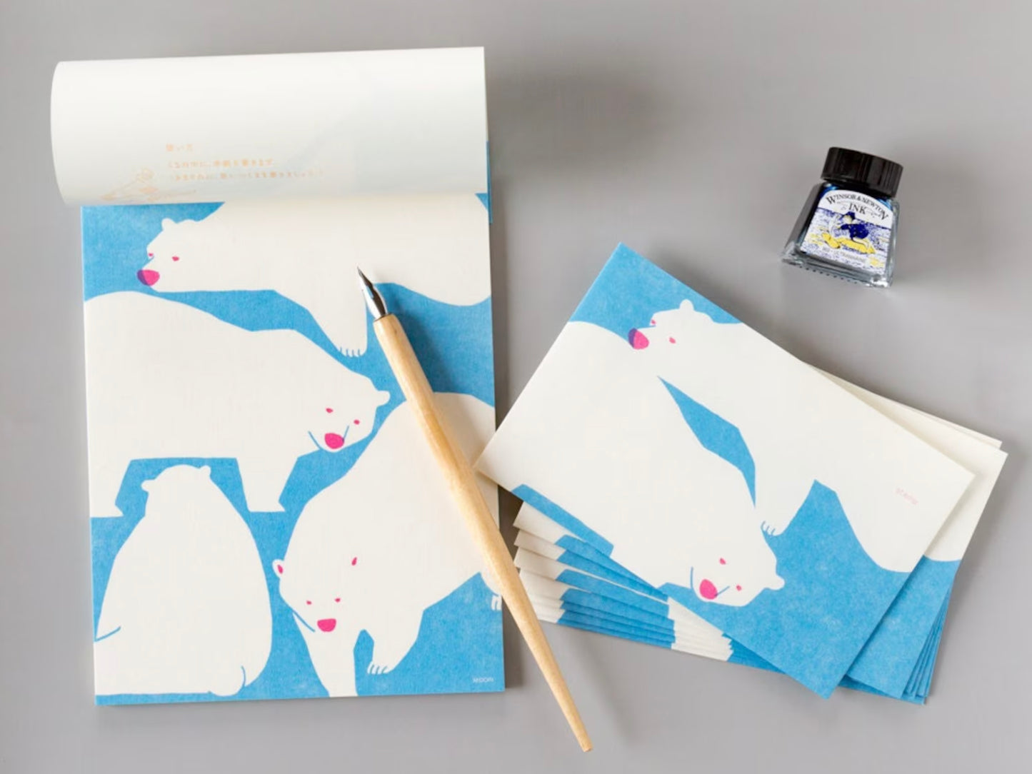 Kimagure Letter Pad Polar Bears - Midori