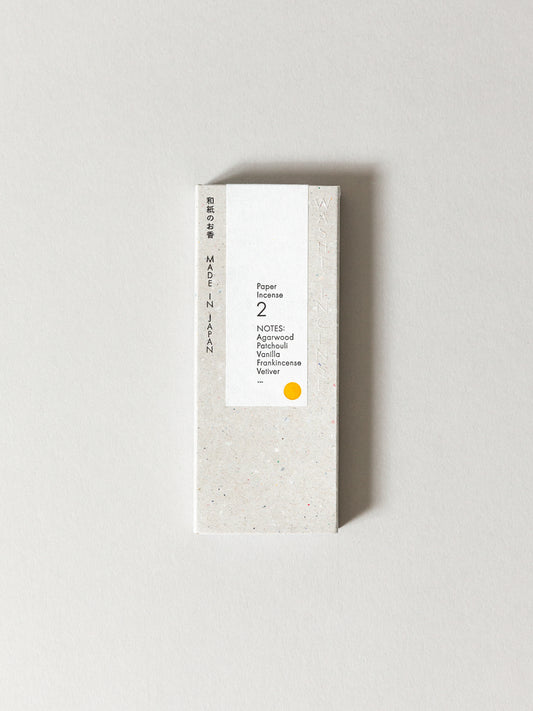 Washi Paper Incense Strips 02 Elegant Agarwood - Kunjudo